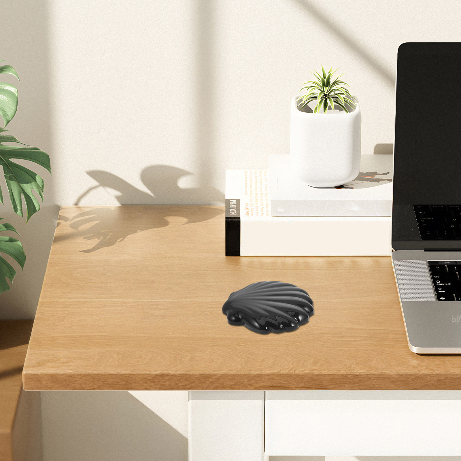 Desk Setup Ergonomics - Muschel-Mauspad, niedlich, Kawaii, ergonomisches Handgelenkauflagekissen, weiche