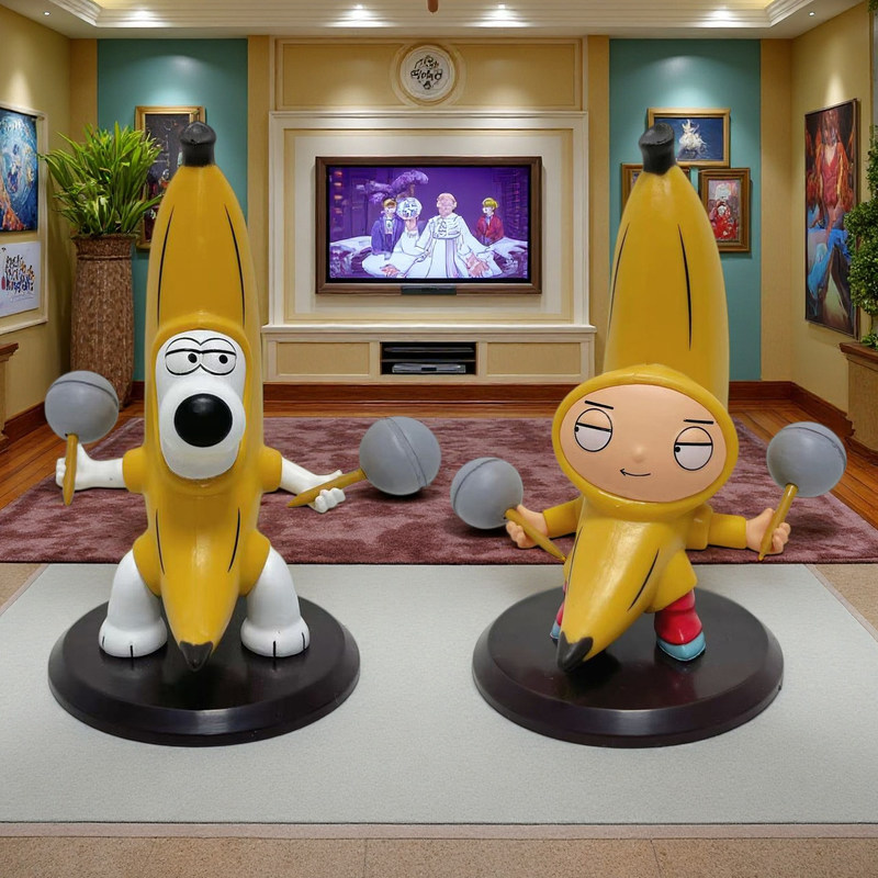 Desk Setup Tv - Anime-Zubehör Schreibtisch-Dekoration Modellfigur Family Guy Banana