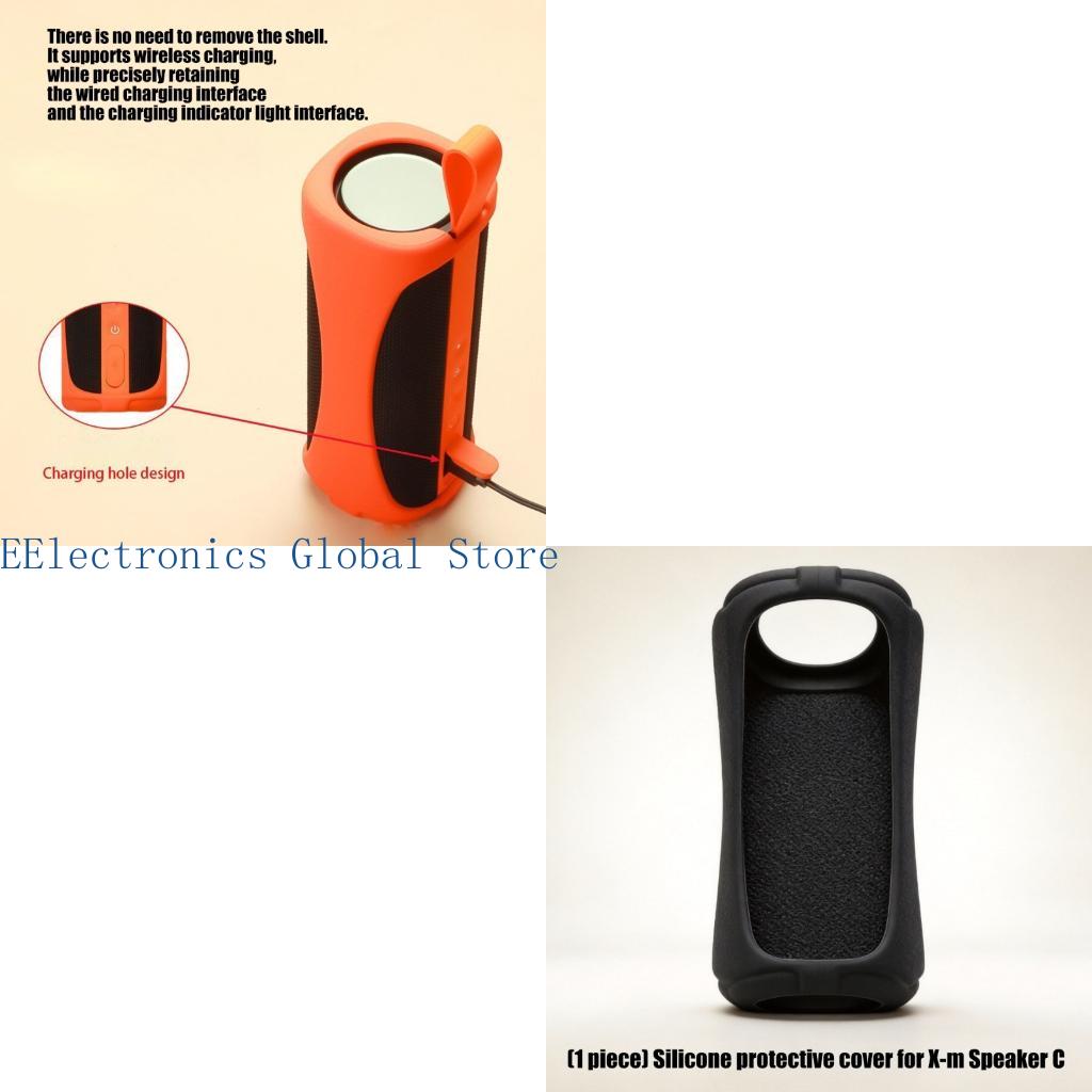 Desk Setup Reference - 462B Lautsprecher-Schutzhülle, weiche Silikon-Gehäuseabdeckung für Bluetooth-kompatibles