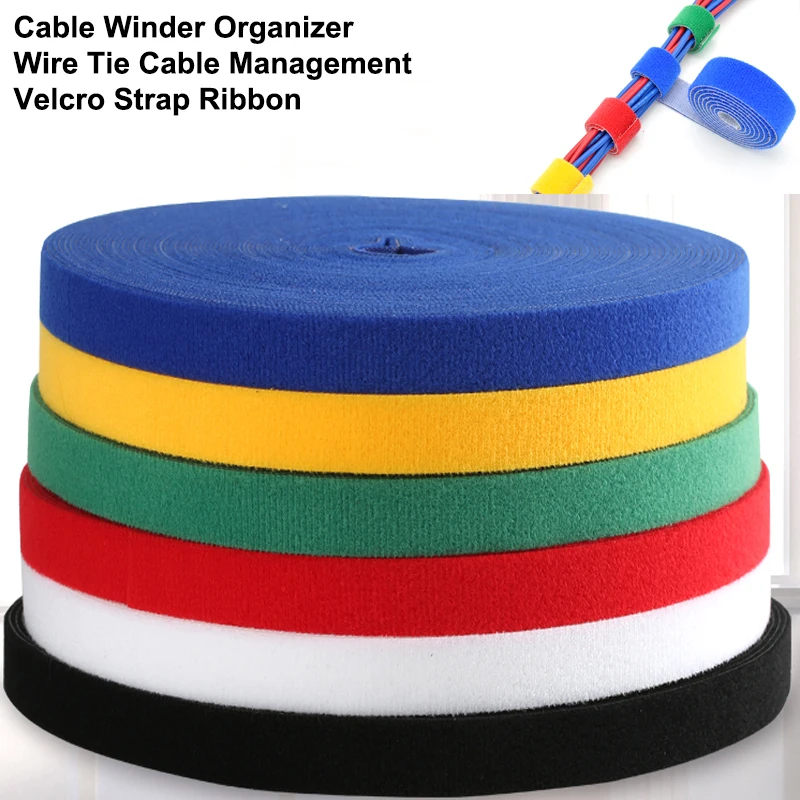 Cable Velcro Strap - 5M DIY wiederverwendbare Nylon Kabelbinder Manager
