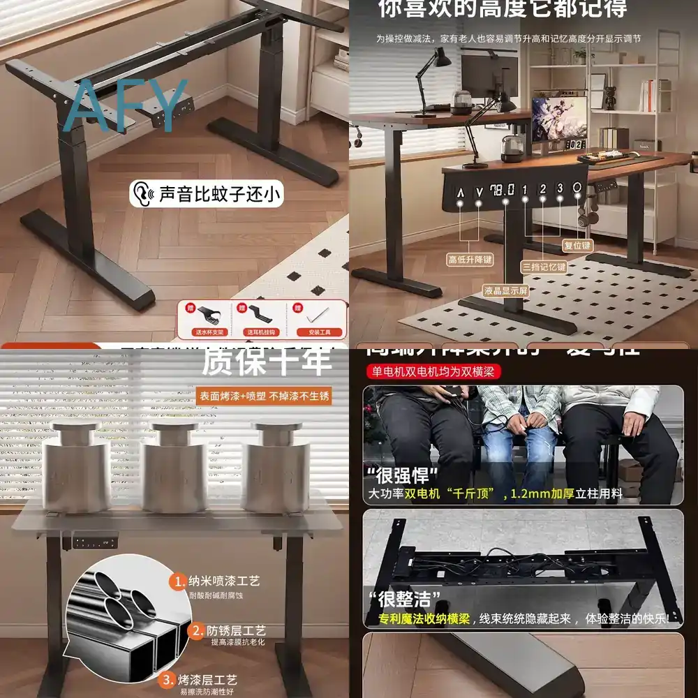 Desk Setup Height - Höhenverstellbare Tischbeinhalterung für Schreibtisch-Stützregal für Computer