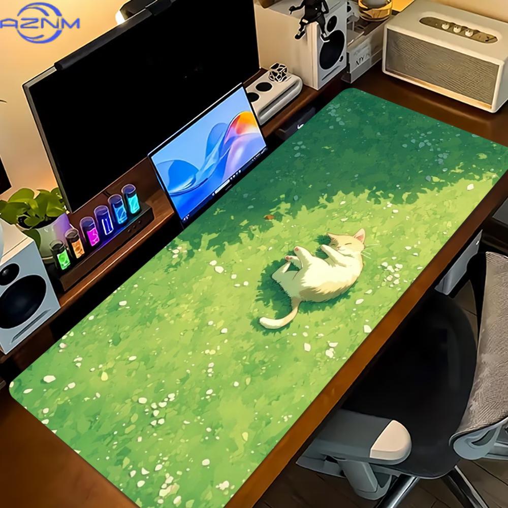 Florales, niedliches Katzen-Ga – Desk Setup With Laptop Bewertung und Preis