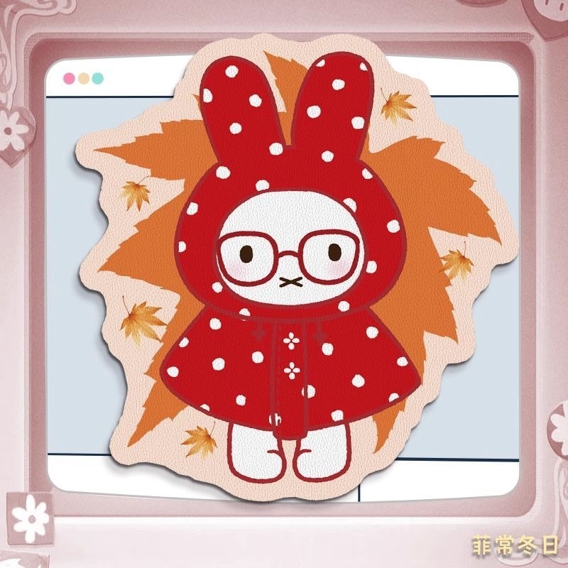Anime Miffy Leder-Mauspad mit  – Desk Setup Tv Bewertung und Preis