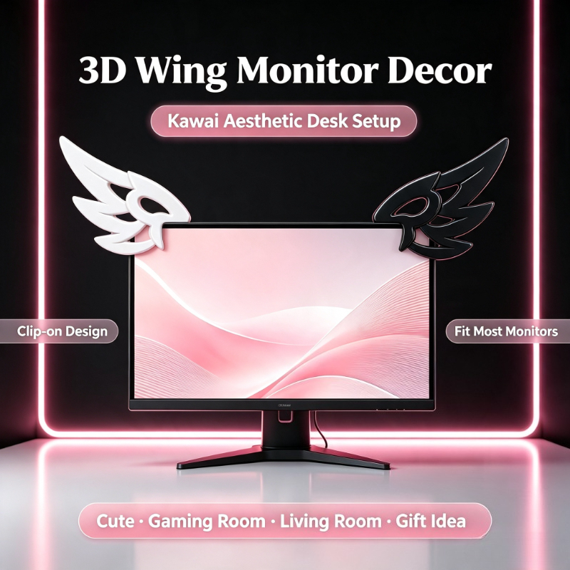 Kawaii 3D Flügel-Dekoration fü – Desk Setup Gadgets Bewertung und Preis