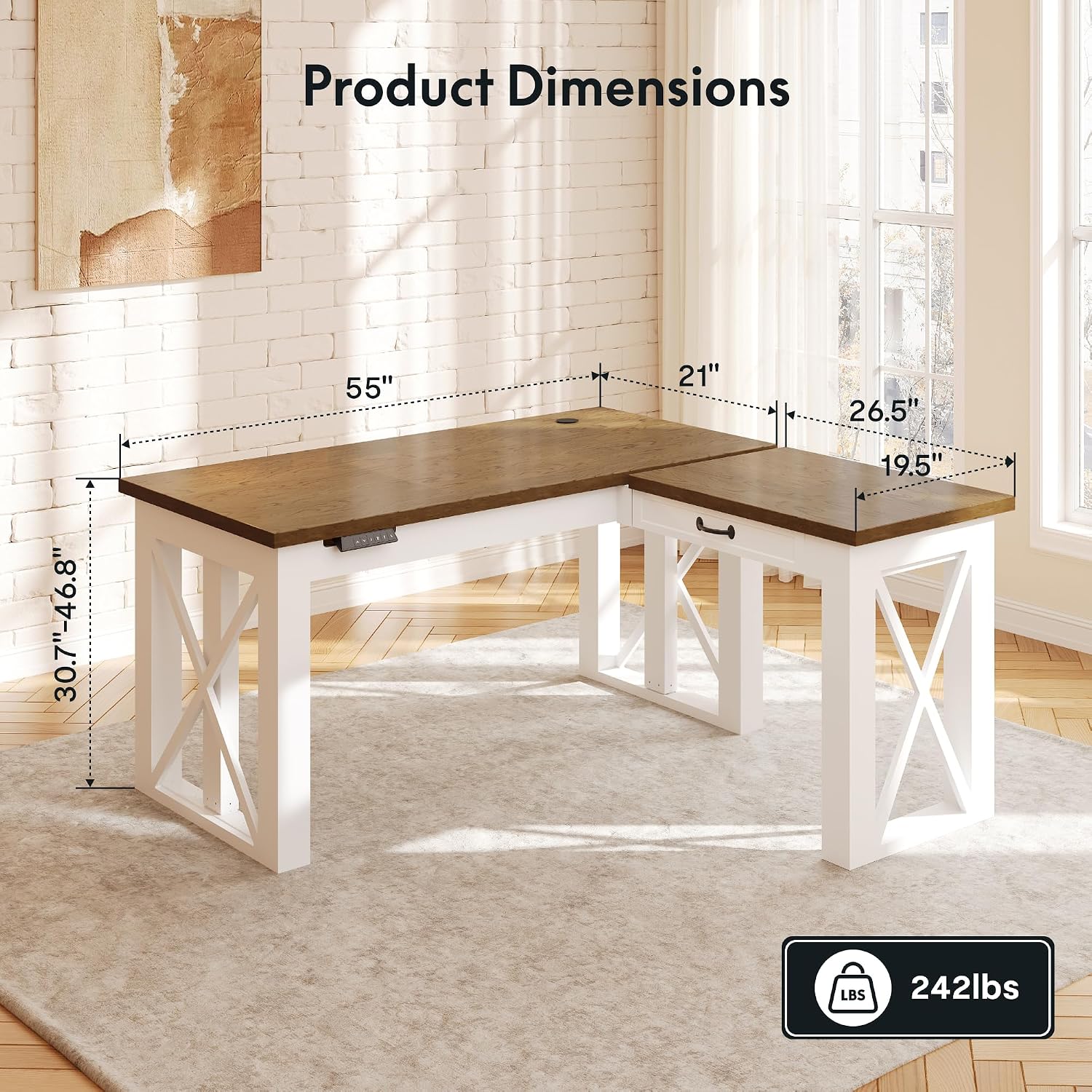 L-förmiger Stehschreibtisch mi – L Shaped Desk Setup Bewertung und Preis
