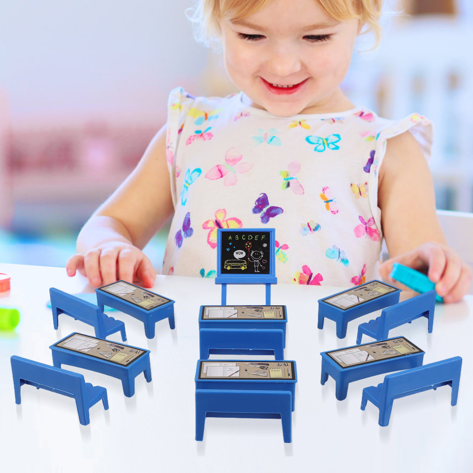 13-teiliges Mini-Klassenzimmer – Desk Setup Kids Bewertung und Preis