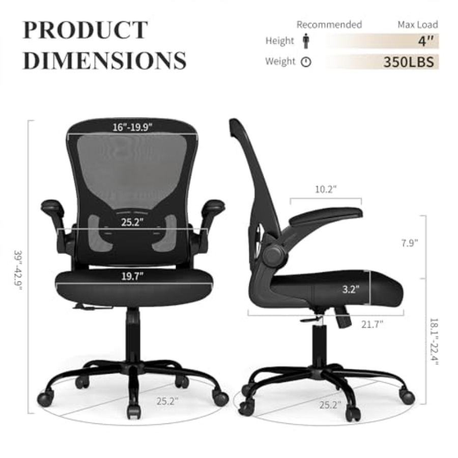 Bürostuhl aus Netzstoff, ergon – Desk Setup Height Bewertung und Preis