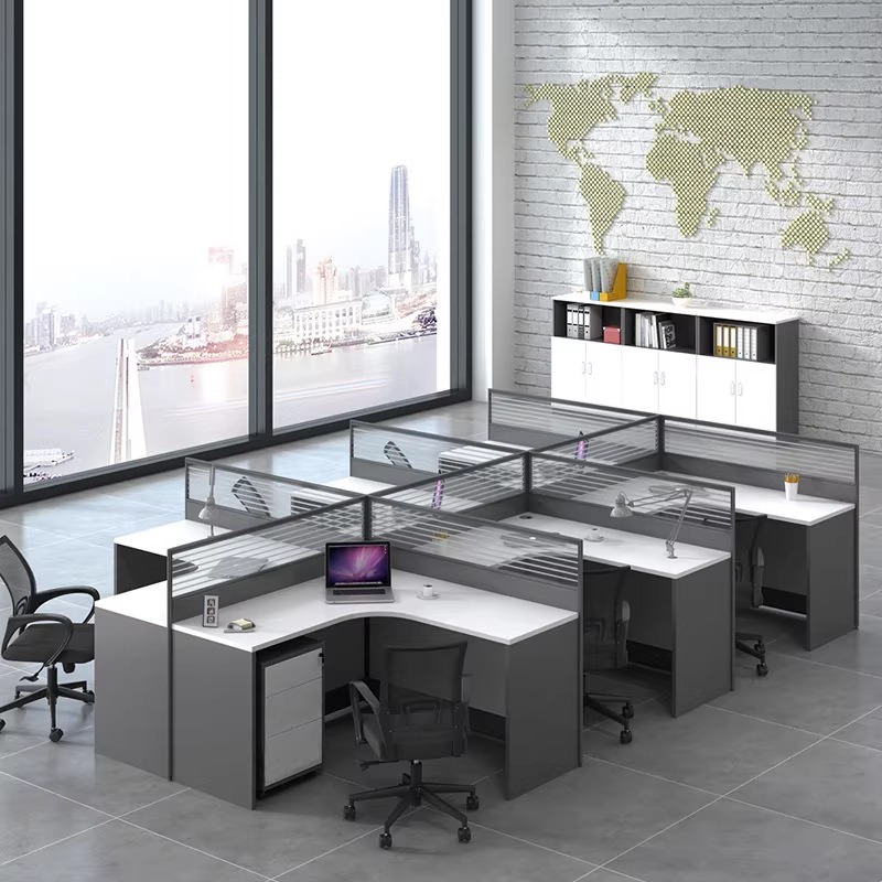 Weißer Büroschreibtisch für 2, – L Shaped Desk Setup Bewertung und Preis