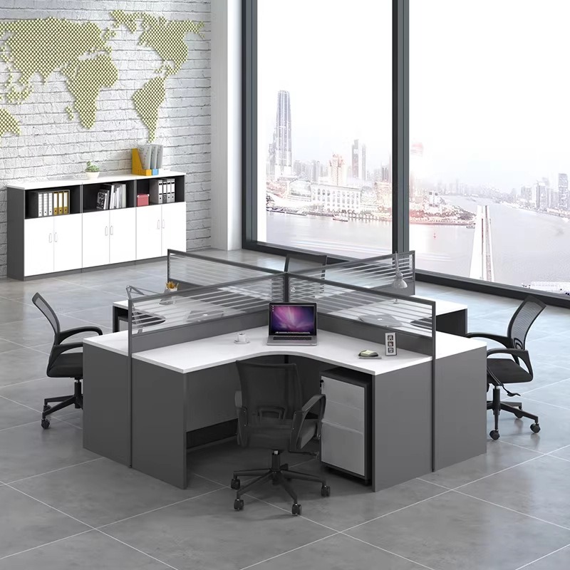 Weißer Büroschreibtisch für 2, – L Shaped Desk Setup Bewertung und Preis