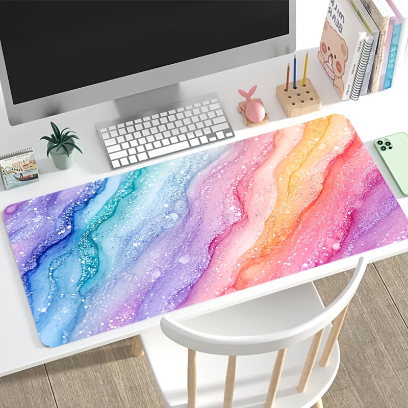 Leuchtendes Regenbogen-Glitzer – Desk Setup With Laptop Bewertung und Preis