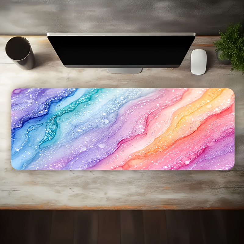 Leuchtendes Regenbogen-Glitzer – Desk Setup With Laptop Bewertung und Preis