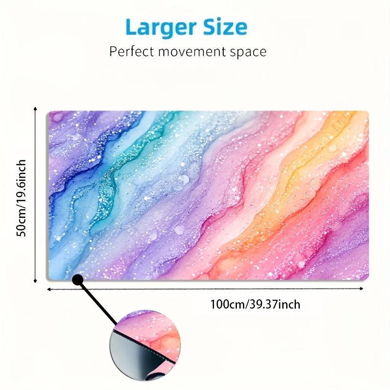 Leuchtendes Regenbogen-Glitzer – Desk Setup With Laptop Bewertung und Preis