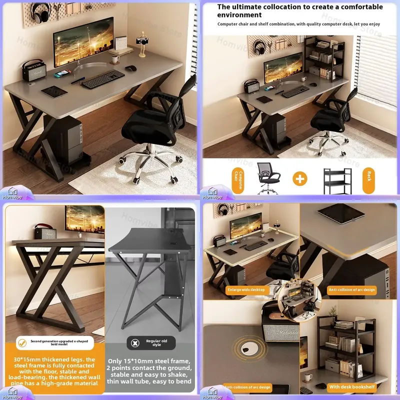 Moderner Holz-Computertisch fü – Desk Setup Ergonomics Bewertung und Preis