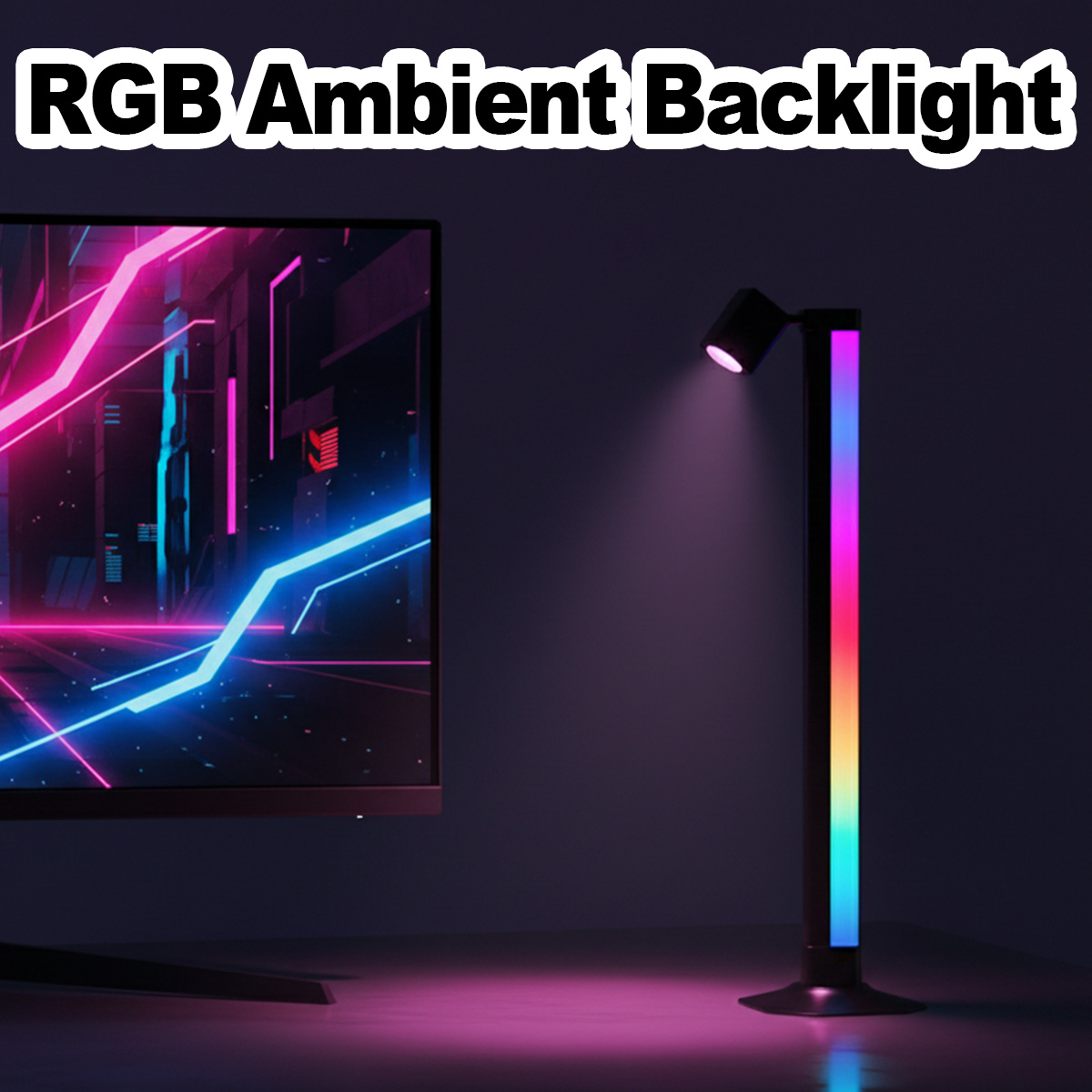 Smarte LED-Lichtleiste RGB mit – Desk Setup Tv Bewertung und Preis