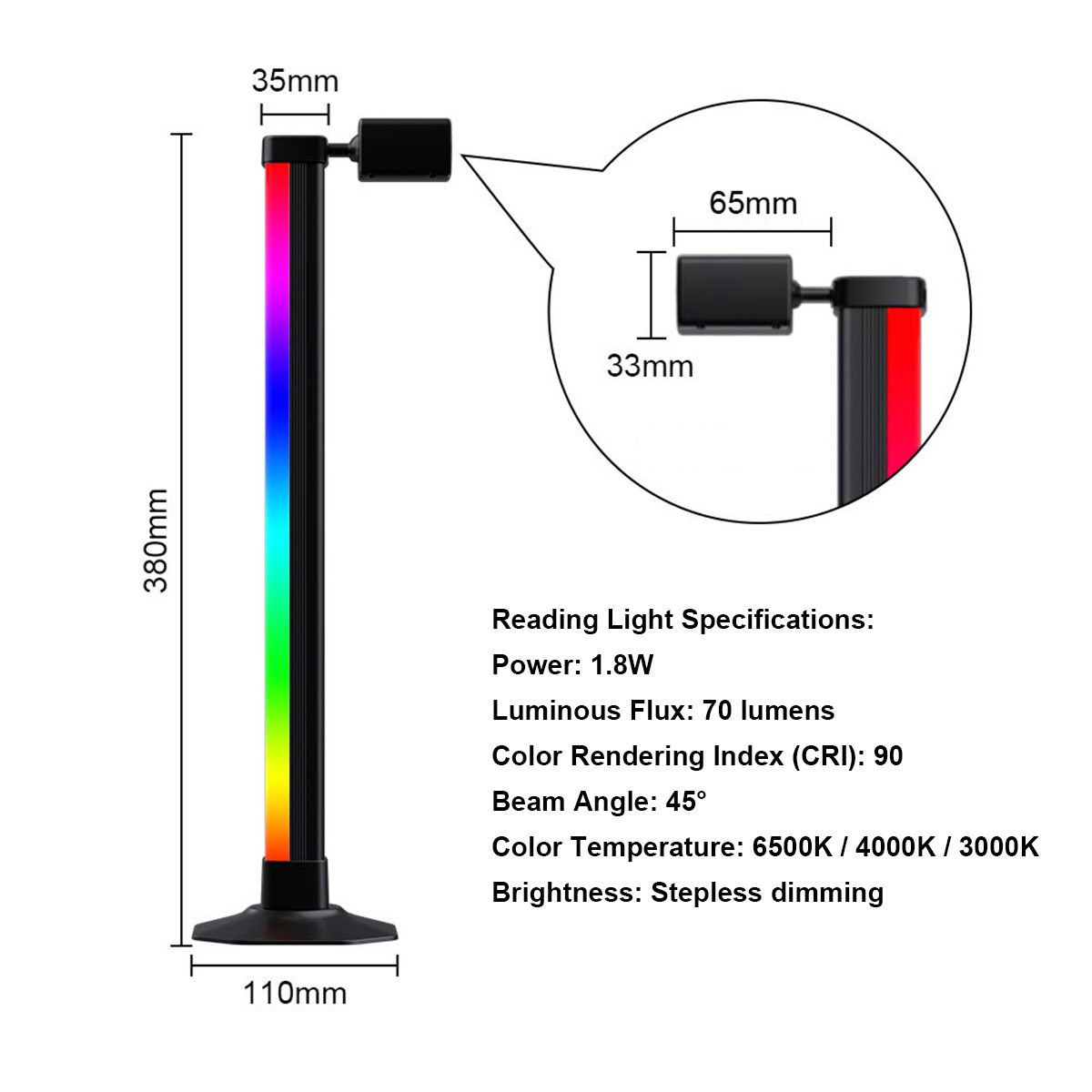 Smarte LED-Lichtleiste RGB mit – Desk Setup Tv Bewertung und Preis